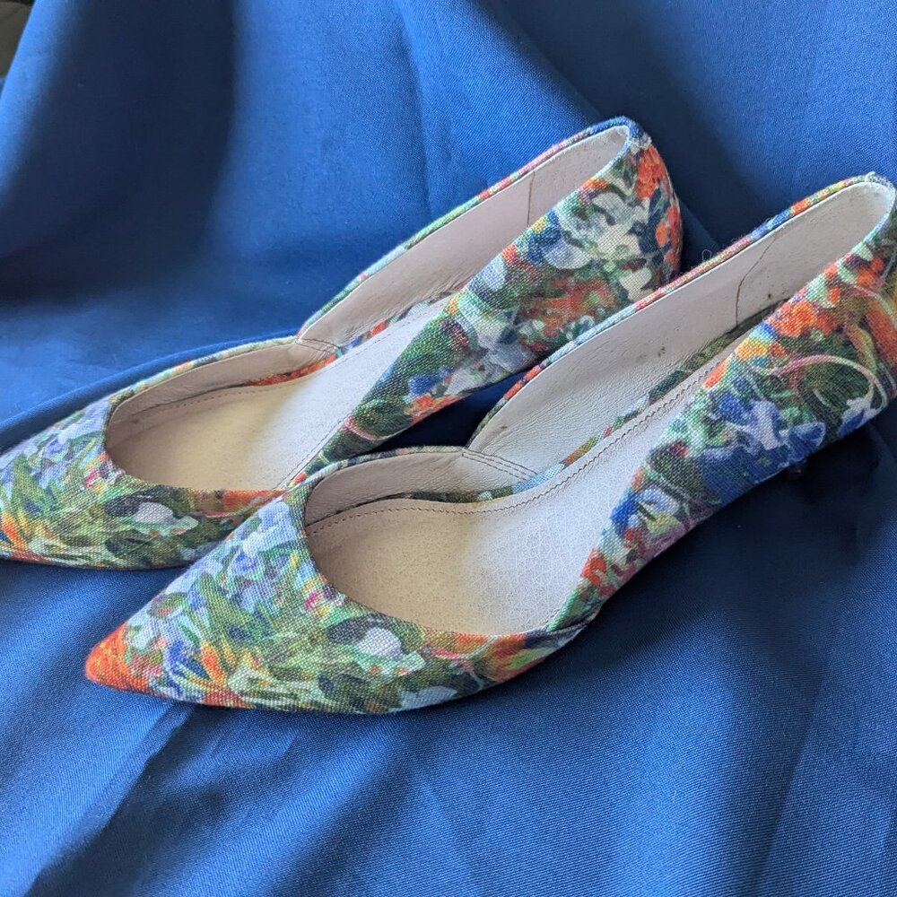 New Louise et Cie Women's Floral Pointed-Toe Pumps - Size 9.5